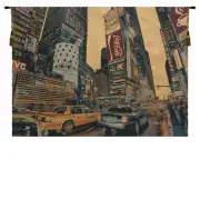 Times Square New York Italian Tapestry - 34 in. x 24 in. Cotton/Wool/Polyester/Lurex by Alberto Passini
