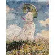 Dame a L'Ombrelle Belgian Tapestry Wall Hanging