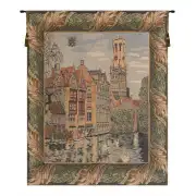 The Canals At Bruges Belgian Tapestry Wall Hanging - 18 in. x 24 in. Cotton/Viscose/Polyester by Charlotte Home Furnishings