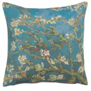 Van Gogh's Almond Blossoms Belgian Cushion Cover - 18 in. x 18 in. Cotton/Viscose/Polyester by Vincent Van Gogh