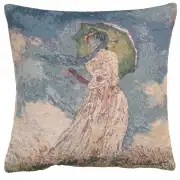 Monet's Lady with Umbrella European Cushion Cover