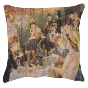 Luncheon Of The Boating Party I  Belgian Sofa Pillow Cover