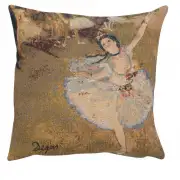 Danseuse Etoile II Belgian Cushion Cover - 18 in. x 18 in. Cotton/Viscose/Polyester by Degas