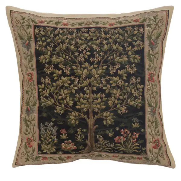 Tree of Life Beige II Belgian Sofa Pillow Cover