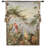 Perroquets et Flamants Roses  French Tapestry