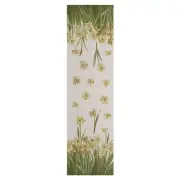 Daffodils White  French Tapestry Table Runner