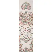 Butterflies White French Tapestry Table Runner