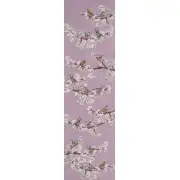 Passerines Branch Pink French Tapestry Table Runner