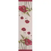 Poppy White  French Tapestry Table Runner