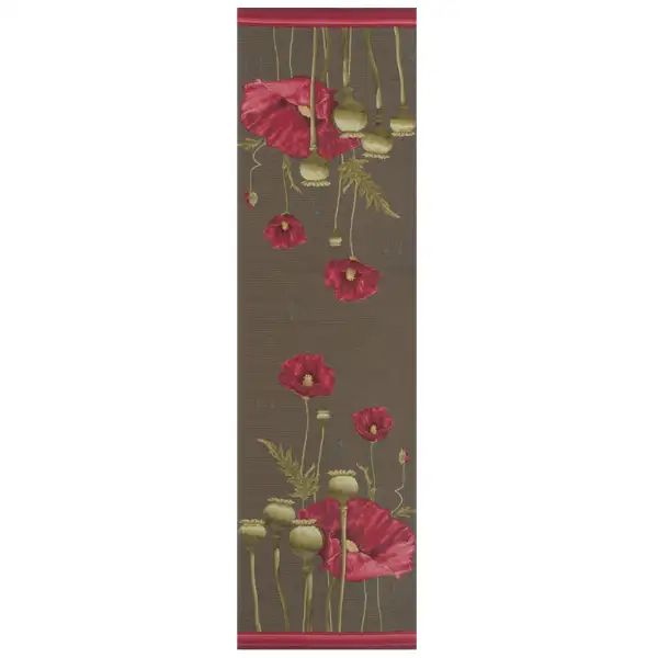 Poppy Gray  French Tapestry Table Runner