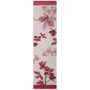 Pink Orchids White French Table Mat - 19 in. x 71 in. Cotton by Charlotte Home Furnishings