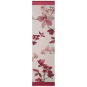 Pink Orchids White  French Tapestry Table Runner