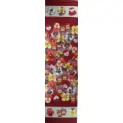 Pansies Red French Tapestry Table Runner