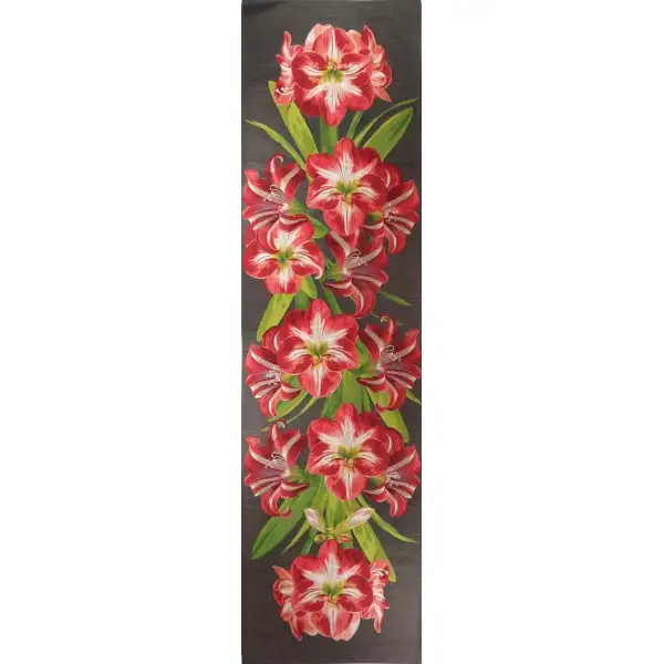 Amaryllis Dark  French Tapestry Table Runner