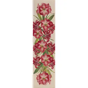 Amaryllis White French Table Mat - 19 in. x 71 in. Cotton by Charlotte Home Furnishings Inc