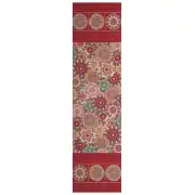 Kaleidoscope Red French Tapestry Table Runner