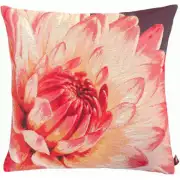 Close Up Pink Dahlias Purple Background Decorative Tapestry Pillow