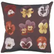 All over Pansies French Couch Cushion