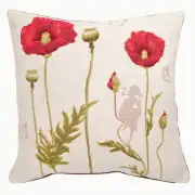 Poppies 1 French Tapestry Cushion