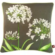 Agapanthus 3 Flowers Grey  French Tapestry Cushion