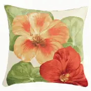 Nasturtium 2 White  Decorative Tapestry Pillow