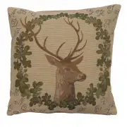 ABC Stag Cushion - 19 in. x 19 in. Cotton by Charlotte Home Furnishings