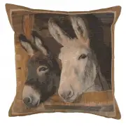 Donkeys Decorative Tapestry Pillow