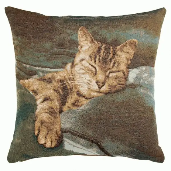 Sleeping Cat Blue 1 Cushion