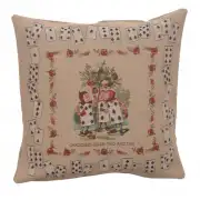 C Charlotte Home Furnishings Inc The Gardeners Alice in Wonderland French Tapestry Cushion - 19 in. x 19 in. Cotton by John Tenniel