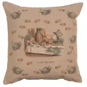 The Tea Party Alice In Wonderland Decorative Tapestry Pillow