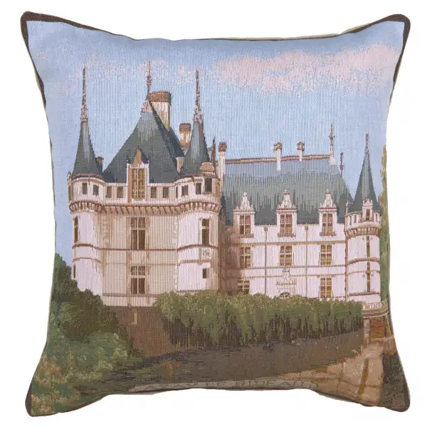 Castle Azay Le Rideau French Tapestry Cushion