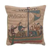 Bayeux The Boat French Tapestry Cushion