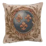 Empire Lys Flower Cushion - 14 in. x 14 in. Cotton by Charlotte Home Furnishings