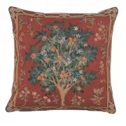 Orange Tree Small Cushion - 14 in. x 14 in. Cotton by Charlotte Home Furnishings