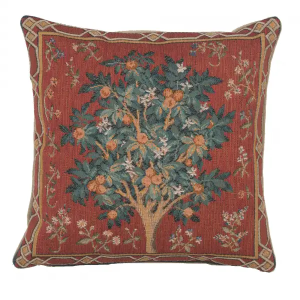 Orange Tree Small French Couch Cushion