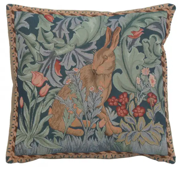 Rabbit As William Morris Right Large French Couch Cushion