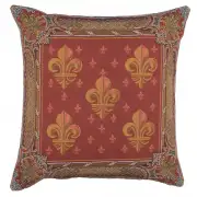 Lys flower In Red I French Tapestry Cushion