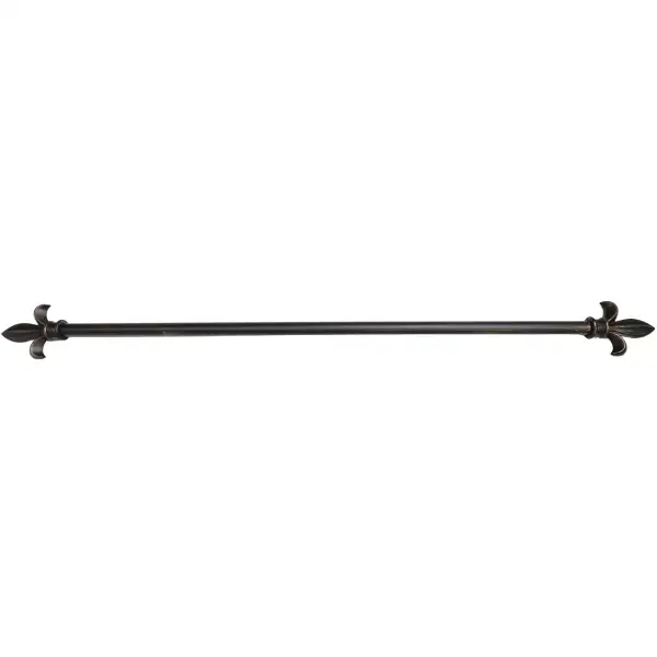 Fleur de Lys Antique Black Rod