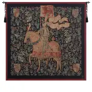 Le Chevalier I French Wall Tapestry - 58 in. x 58 in. Wool/Cotton by Charlotte Home Furnishings