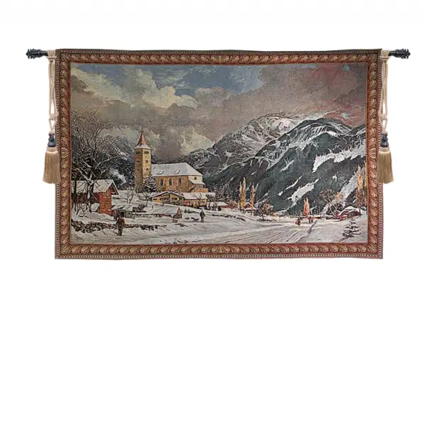 Alpine Village Tapestry Wall Art