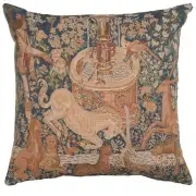 La Licorne A La Fontaine Cushion - 19 in. x 19 in. Cotton by Charlotte Home Furnishings