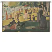 Seurat Sunday Afternoon Belgian Tapestry Wall Hanging - 39 in. x 27 in. cotton by Georges-Pierre Seurat