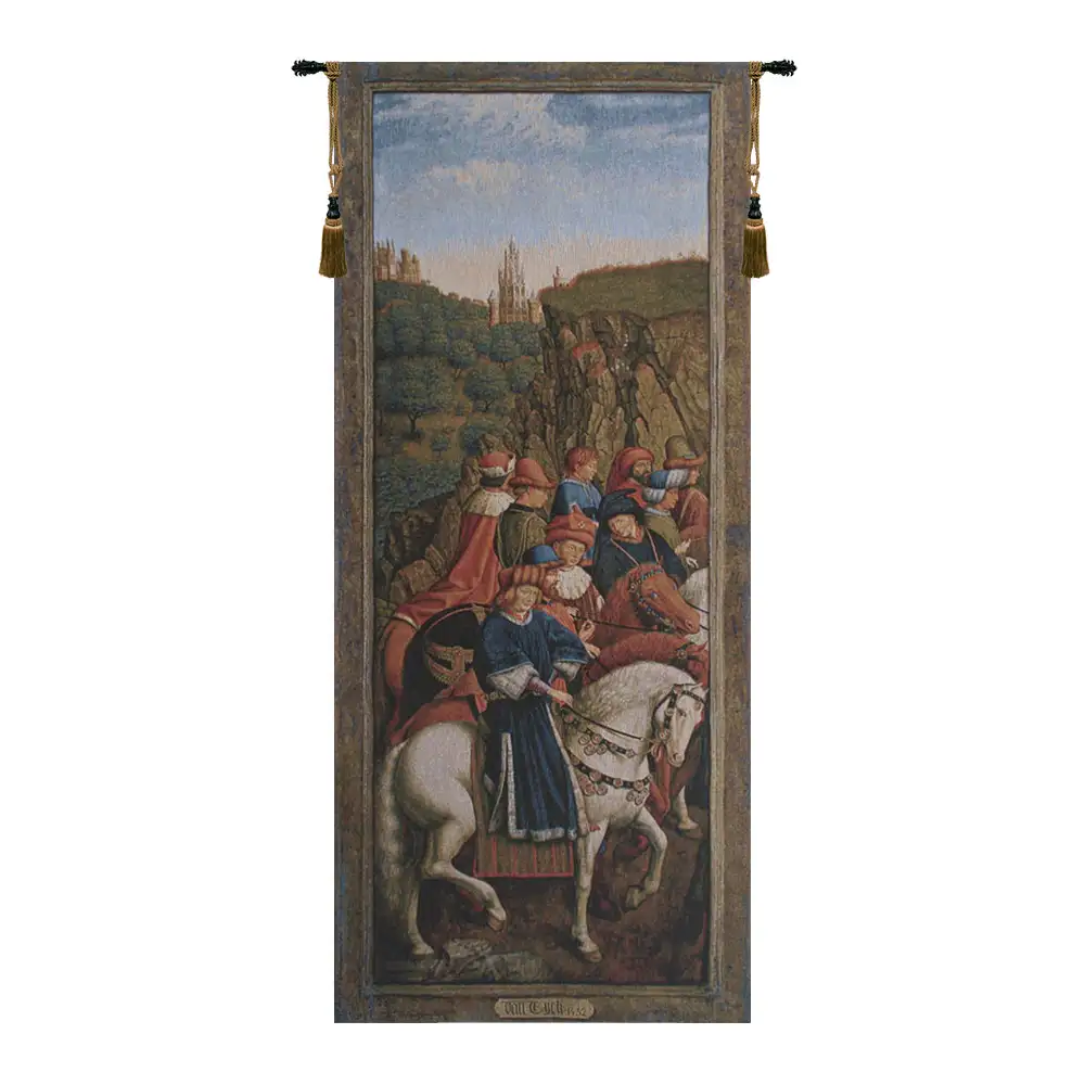 Just Judges Horse and Knight Belgian Tapestry Wall Art Hanging (New) 57x24 inch