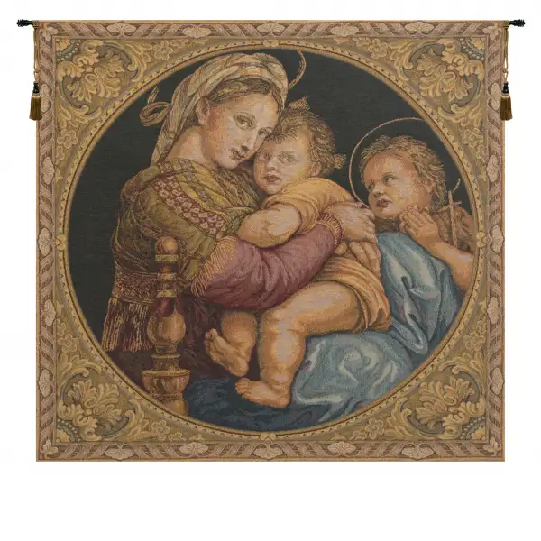 Madonna Della Seggiola I Belgian Tapestry Wall Hanging