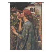 Soul Of Rose Belgian Tapestry Wall Hanging - 18 in. x 27 in. Cotton/Viscose/Polyester by John William Waterhouse