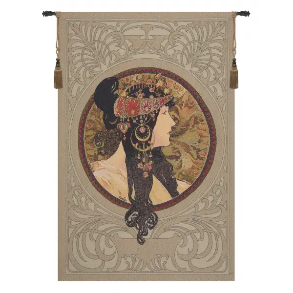 Brunette Byzantine Belgian Wall Tapestry