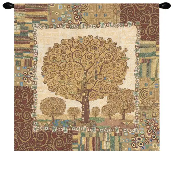 New Tree of Life by Klimt Belgian Wall Tapestry