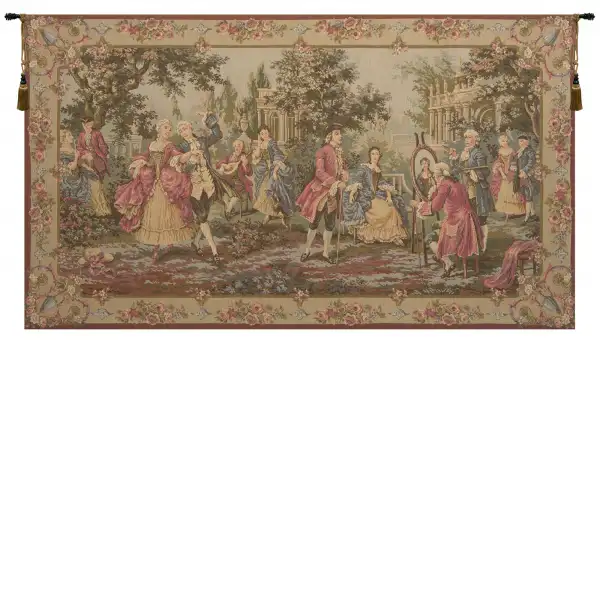 Society in the Park Right Belgian Tapestry Wall Hanging