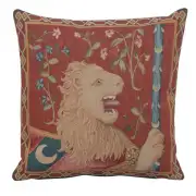 Le Lion Medieval Cushion - 19 in. x 19 in. Cotton by Charlotte Home Furnishings