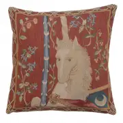 La Licorne Cushion - 19 in. x 19 in. Cotton by Charlotte Home Furnishings